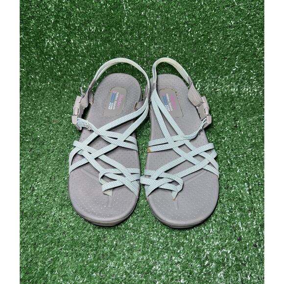 Skechers Womens Outdoor Lifestyle Sandals Adjustable Strap Blue & Grey Size‎ 8 - Picture 5 of 8